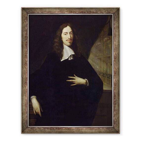 Tablou inramat - Jan de Baen - Johan de Witt, Marea Pensionar din Olanda - - Roveli