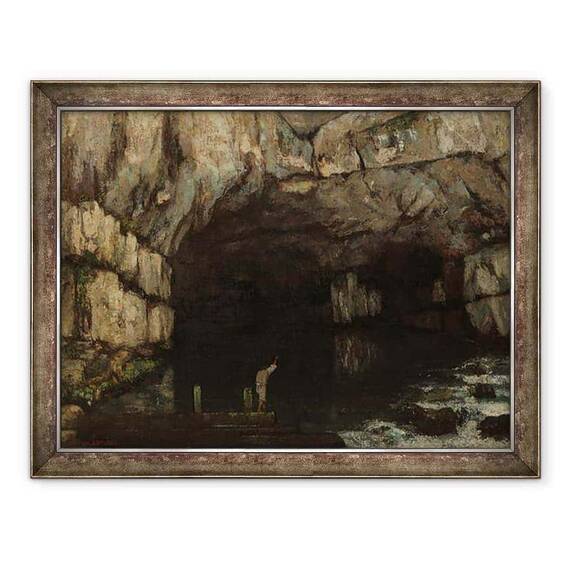 Tablou inramat - Gustave Courbet - La Grotte de la Loue - - Roveli