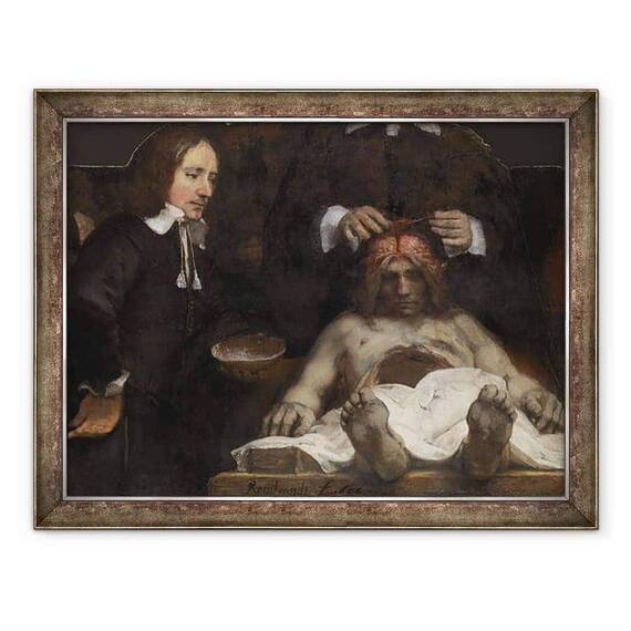 Tablou inramat - Rembrandt Harmensz van Rijn - Lectia de anatomie a lui Dr. Jan Deyman - - Roveli