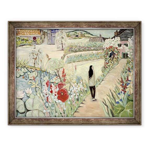 Tablou inramat - Deborah Eve Alastra - Nita in Giverny - - Roveli