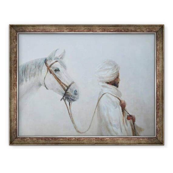 Tablou inramat - Lincoln Seligman - Rabari conduce calul gri - - Roveli