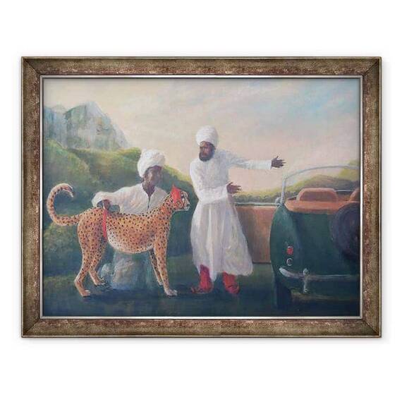 Tablou inramat - Lincoln Seligman - Sa coaxezi ghepardul intr-un Jaguar - - Roveli