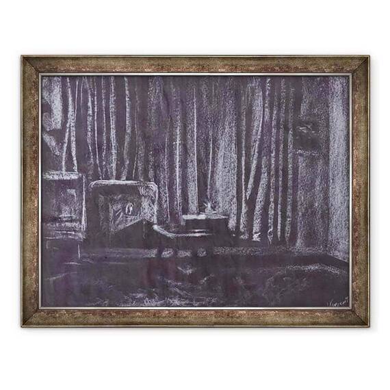 Tablou inramat - Vincent Alexander Booth - Perdele de lumina lumanarii, 1997 - - Roveli