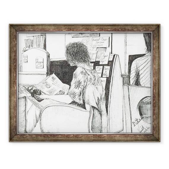 Tablou inramat - Vincent Alexander Booth - Lectura la libraria Waterstones Manchester, 2007 - - Roveli