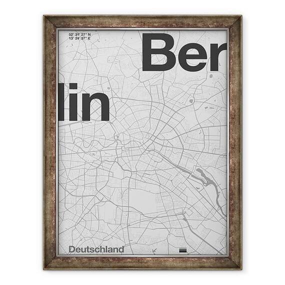 Tablou inramat - Florent Bodart - Berlin Minimal Map - - Roveli