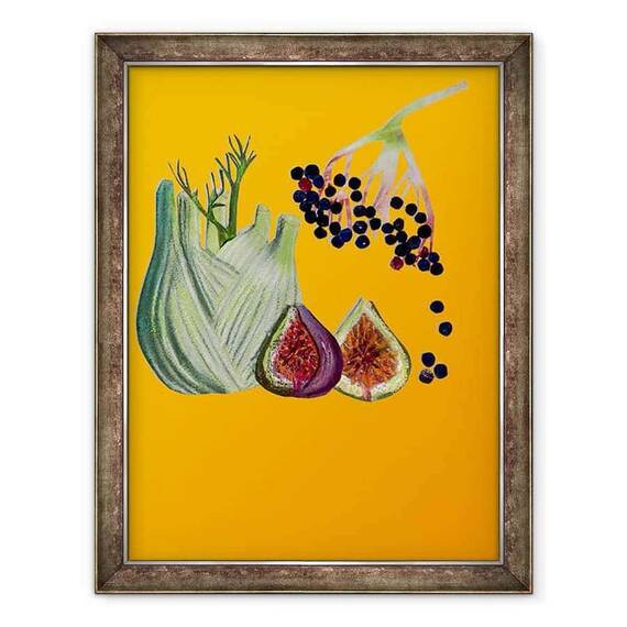 Tablou inramat - Sarah Thompson-Engels - Fructe & legume decupaj 2020 - - Roveli