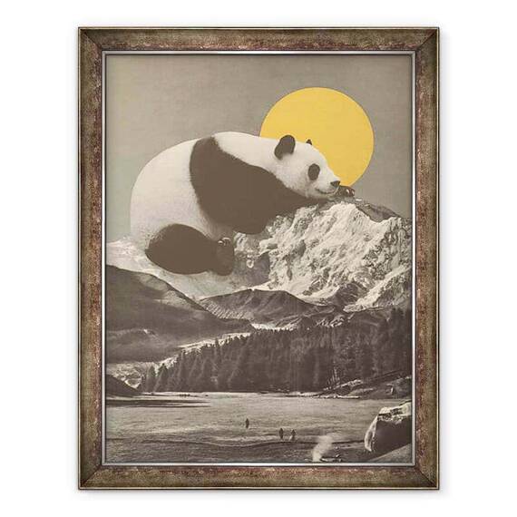 Tablou inramat - Florent Bodart - Panda lui Panda in munti - - Roveli