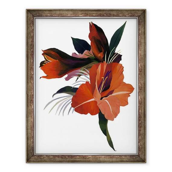 Tablou inramat - Hiroyuki Izutsu - O floare imaginara bazata pe un amaryllis. - - Roveli