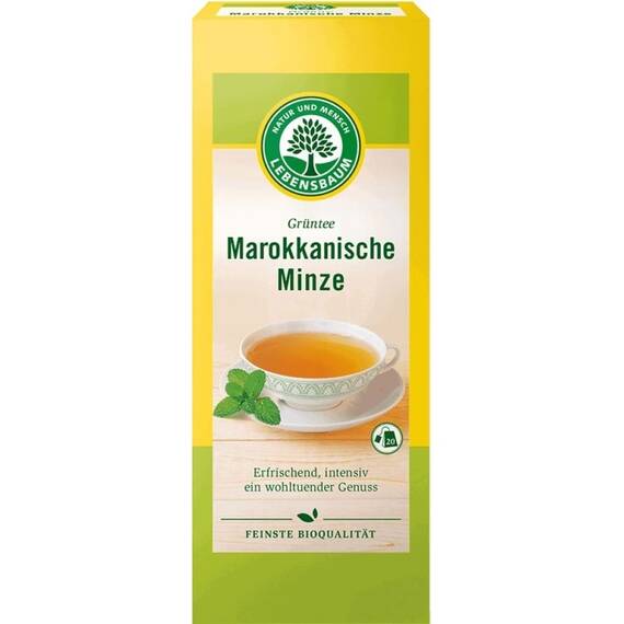 Ceai verde bio cu menta Marocana 40g Lebensbaum - - Roveli