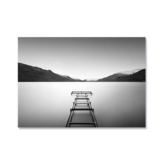 Tablou Canvas - Drumul iernii, Alb negru, Zapada - - Roveli