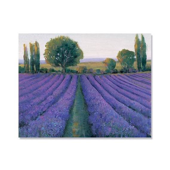 Tablou Canvas - Camp de lavanda II, Flori, Mov, Copac - - Roveli