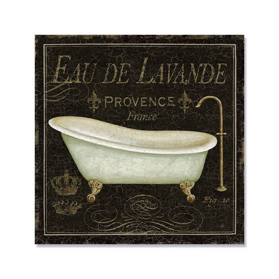 Tablou Canvas - Vana de lux I, baie, clasic, Text, Mesaj - - Roveli