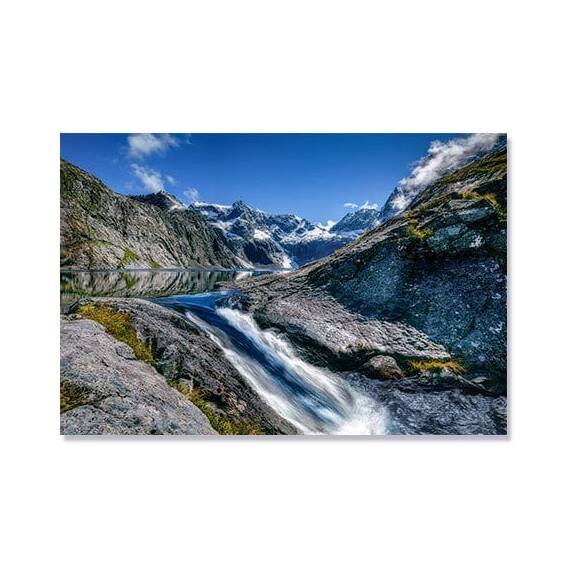 Tablou Canvas - Parcul Național Fiordland, Noua Zeelanda, Munti, Cascada - - Roveli