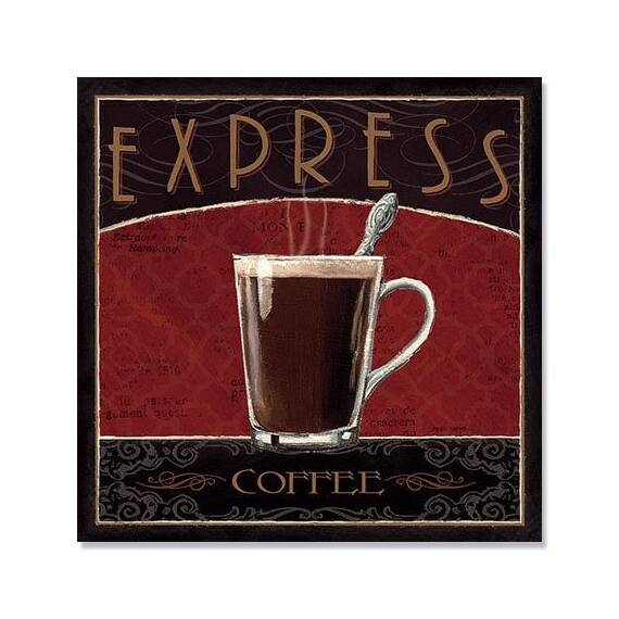 Tablou Canvas - Cafenea IV, cafea, ceasca, Cana, Rosu, Negru - - Roveli