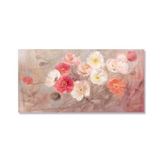 Tablou Canvas - Flori salbatice de mac II, Retro, Marime: 50 x 100 cm - - Roveli
