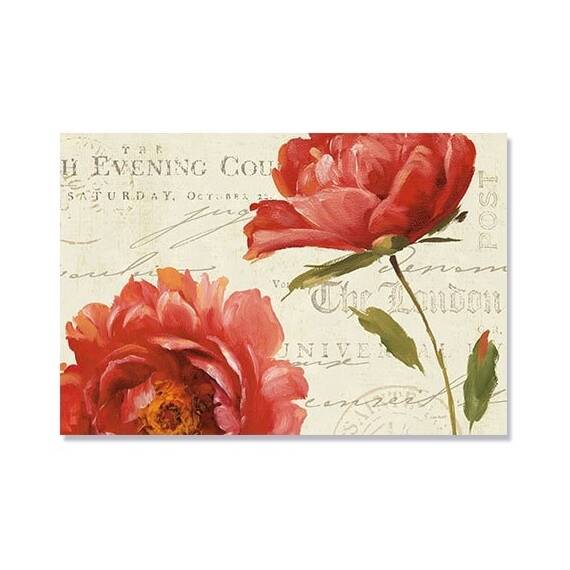 Tablou Canvas - Propriile mele cuvinte, Flori, Text, Marime: 80 x 120 cm - - Roveli