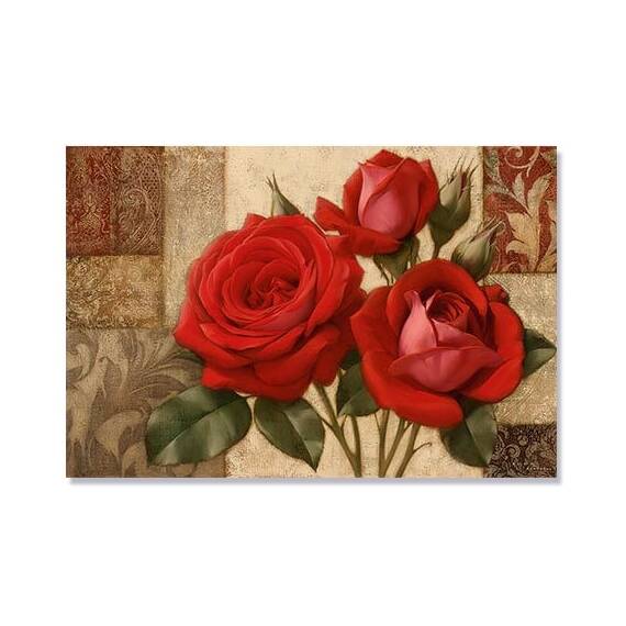 Tablou Canvas - Darul verii II, Trandafiri, Flori, Rosu - - Roveli