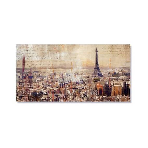 Tablou Canvas - Orasul luminii, Paris, Turnul Eiffel, Franta, Marime: 50 x 100 cm - - Roveli