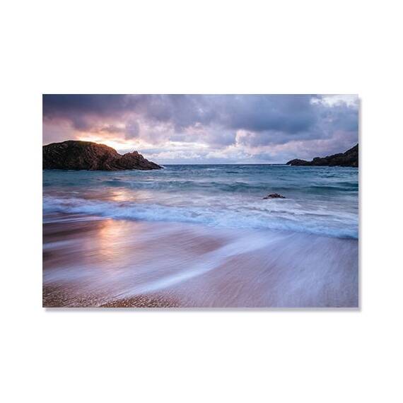 Tablou Canvas - Apusul soarelui, Mare, Apa, Val, Stanca - - Roveli