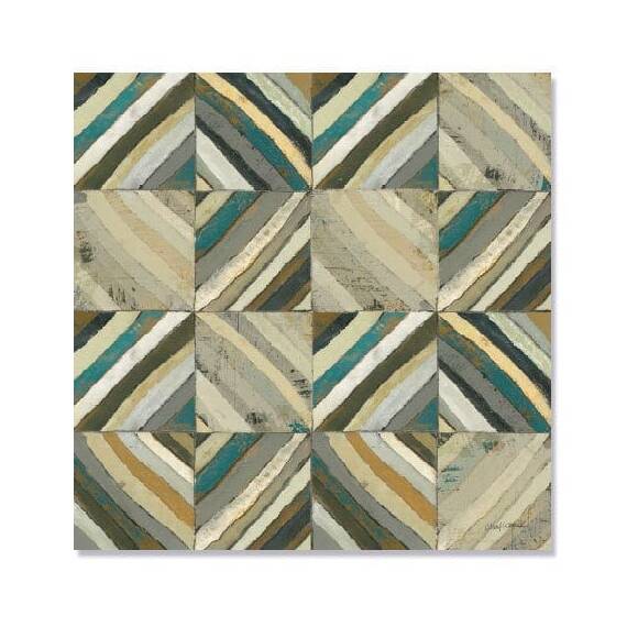 Tablou Canvas - Centrul I, Abstract, Patrat, Triunghi, Geometrie, Gri, Maro - - Roveli