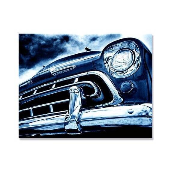 Tablou Canvas - Automobilul albastru, masina, clasic - - Roveli