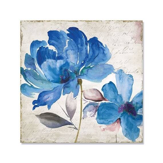 Tablou canvas - Flori albastre in vant, natura, plante II - - Roveli
