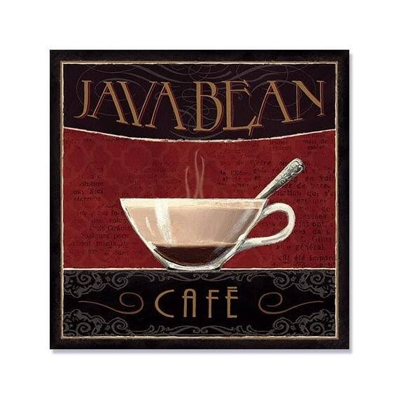 Tablou Canvas - Cafenea II, cafea, ceasca, Rosu, Negru - - Roveli