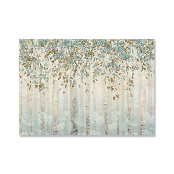 Tablou Canvas - Padurea de vis I, Copaci, Frunze, Alb, Marime: 75 x 100 cm - - Roveli
