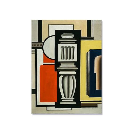 Tablou Canvas - Balustru, Abstract, Galben, Portocaliu, Albastru, Maro, Negru - - Roveli