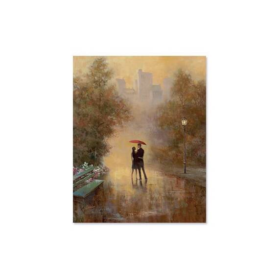Tablou Canvas - Plimbare in parc I, Cuplu, Indragostiti, Marime: 60 x 75 cm - - Roveli