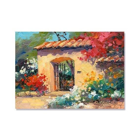 Tablou Canvas - Impresie, Poarta, Flori - - Roveli