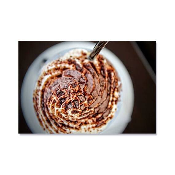 Tablou Canvas - Cappuccino, ceasca, Maro - - Roveli