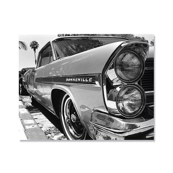 Tablou Canvas - Bonneville, automobil, masina, Alb negru - - Roveli