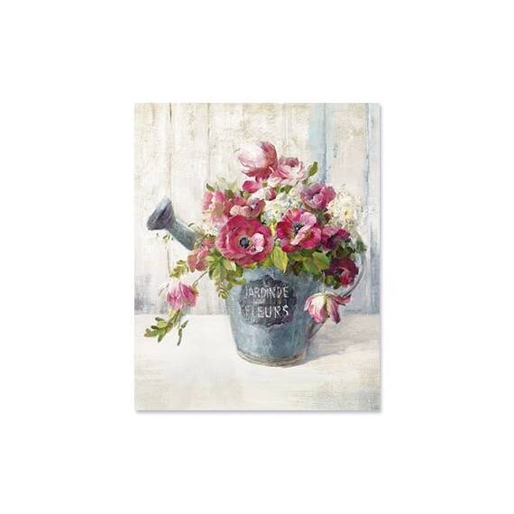 Tablou Canvas - Flori din gradina II, Natura moarta, Stropitoare - - Roveli