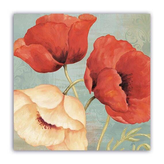 Tablou Canvas - Flori, Primavara, Papadii, Vintage, Marime: 60 x 60 cm - - Roveli