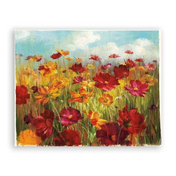 Tablou Canvas - Floral, Multicolor, Lunca, Marime: 50 x 80 cm - - Roveli