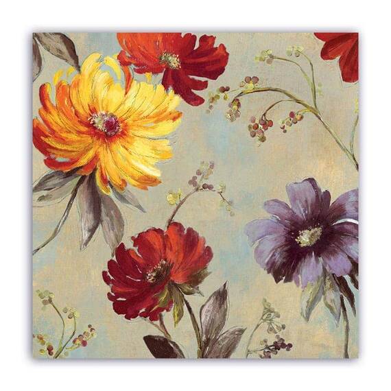 Tablou Canvas - Floral, Vintage, Gerbera, Marime: 60 x 60 cm - - Roveli