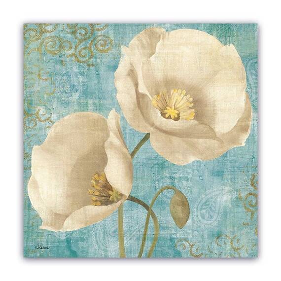 Tablou Canvas - Papadie II, Vintage, Alb - - Roveli