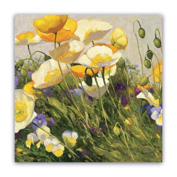 Tablou Canvas - Lalele, Vintage, Floral, Marime: 60 x 60 cm - - Roveli