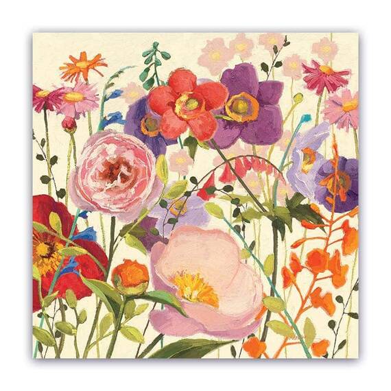 Tablou Canvas - Floral, Multicolor, Marime: 60 x 60 cm - - Roveli