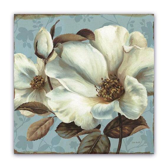Tablou Canvas - Floral, Vintage, Bujori, Marime: 60 x 60 cm - - Roveli