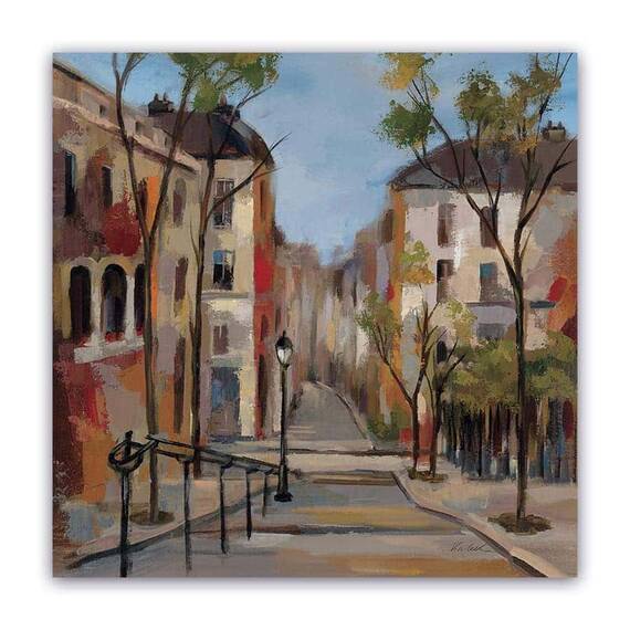 Tablou Canvas - Scari, Pictura, Cladiri, Marime: 60 x 60 cm - - Roveli