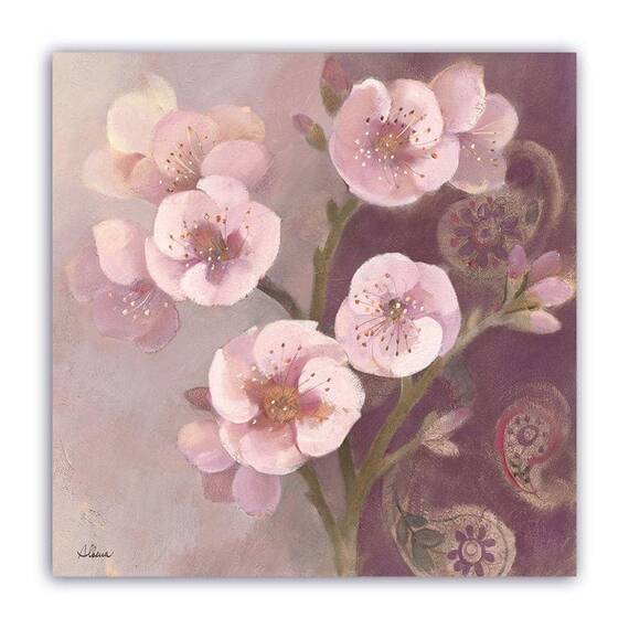 Tablou Canvas - Vintage, Floral, Orhidee, Roz - - Roveli