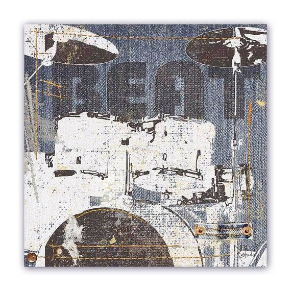 Tablou Canvas - Vintage, Muzica, Instrument, Tobe - - Roveli