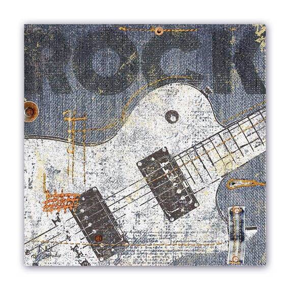Tablou Canvas - Vintage, Muzica, Instrument, Chitara - - Roveli