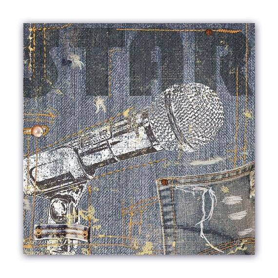 Tablou Canvas - Vintage, Muzica, Instrument, Microfon - - Roveli