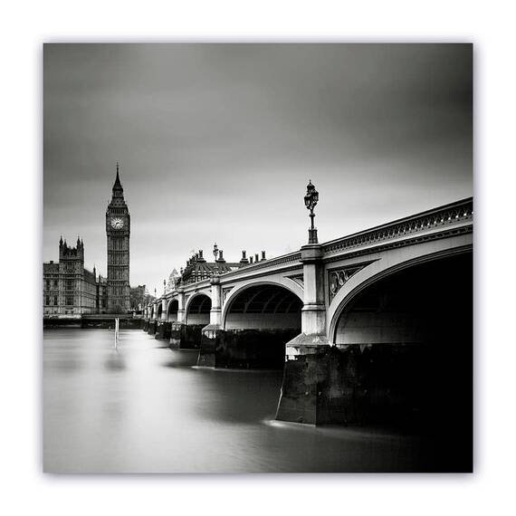 Tablou Canvas - Vintage, Monochrom, London, Marime: 60 x 60 cm - - Roveli