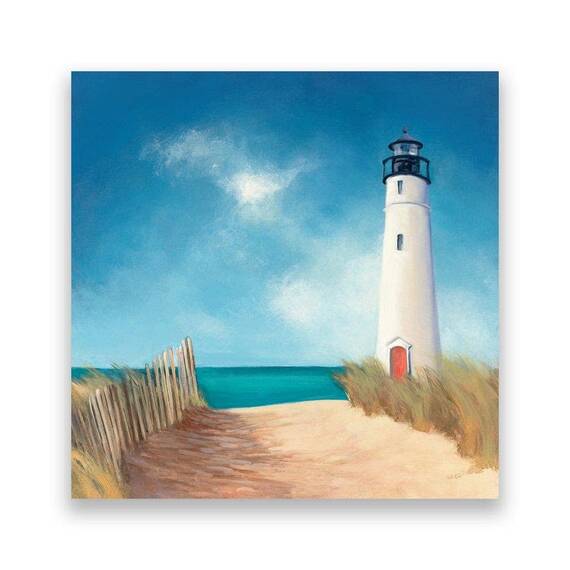 Tablou Canvas - Mare, Vara, Plaja, Far - - Roveli