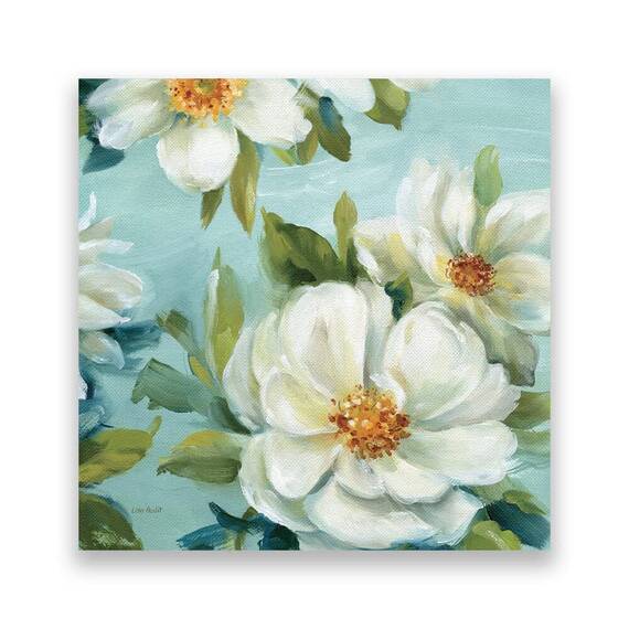 Tablou Canvas - Floral, Nufar, Alb, Marime: 60 x 60 cm - - Roveli