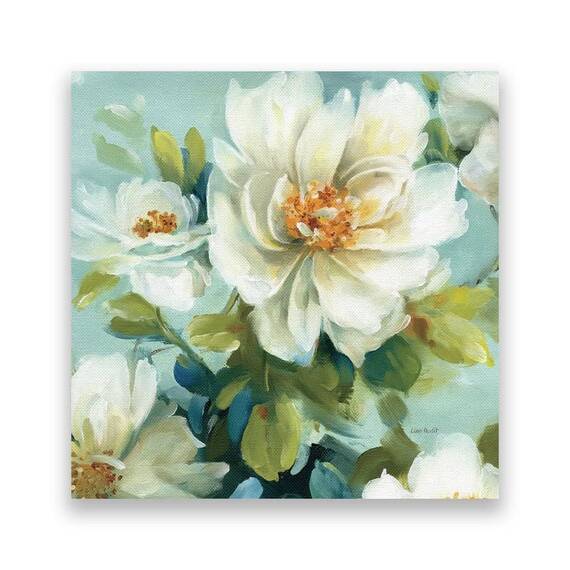 Tablou Canvas - Flori, Nufar, Alb, Marime: 60 x 60 cm - - Roveli